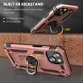 thumbnail image 4 of xianyou-Phone Case for iPhone 13 Case,with Kickstand Ring,Adjustable Stand,Military Grade,Heavy Duty Protection,Shockproof,Anti-Fingerprint,Support Magnet Car Mount,Rose Gold, 4 of 4