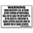 thumbnail image 1 of SignMission WS-P-1218-Mississippi Mississippi Equine Sign, 1 of 1