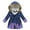 Blue, variant on Odeerbi Baby Boys Girls Coats Outerwear Jackets Toddler Autumn Winter Fleece Hooded Printed Hooded Jacket 2025 Casual Zip Jacket