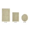 thumbnail image 2 of Better Trends Luxury Bath Rugs 3 Piece Set 100% Cotton Water Absorbent, Reversible Machine Washable Lid Cover, U Shap Toilet Base Contour for Bathroom Floor Decor, Toilet Cover Sand Lux Collection, 2 of 4
