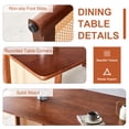 thumbnail image 5 of Gzxs Rectangular Dining Table - Wood Kitchen & Dining Room Furniture - Mid Century Modern Chinese Style – Walnut Kitchen Table for Home Office – 59"L x 35.4"W x 30"H, 5 of 9