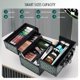 thumbnail image 3 of Estuche de maquillaje FRENESSA, caja de maquillaje con 4 bandejas y funda rígida con cierre, 3 of 7