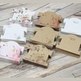 thumbnail image 2 of 50Pcs kraft paper For YOU Hairpin Card 9*10cm flower design Jewelry Display Cards DIY THANK YOU hairclip ornaments package kraftmarble 50card50oppbag, 2 of 6