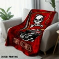 thumbnail image 6 of 1pc Tampa Bay Team Spirit Throw Blanket - Official  Colors (Red, Black, Golden, White) - Ultra-Soft Flannel Bedspread, Couch Cover, Game Day Decor - Perfect Gift for  Fans - All-Season Use for Home,, 6 of 9