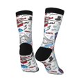 thumbnail image 3 of Goofa London Landmark2 Printed Men's Crew Socks, Soft Durable Breathable Moisture-Wicking with Odor Control Cotton socks, 3 of 9