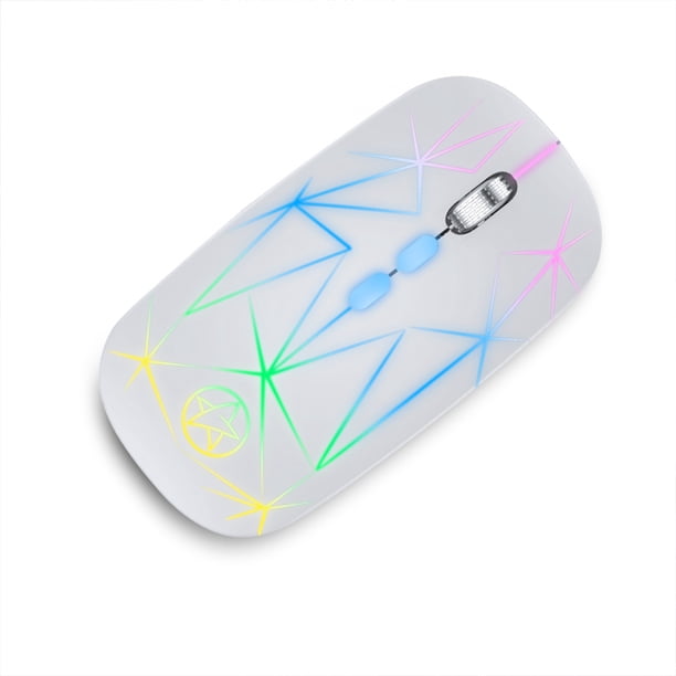 Mouse Wireless Gaming Mouse 1000/1200/1600 DPI 500mAh Recargable 7 Color Light House Computer Tablet Silent Mice Equipment White Inevent EL005499-01B