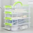 thumbnail image 4 of CAJA DE ALMACENAMO CON ASAS, CAJA ORGANIA DE BLOQUES DE JUGUETES DE ESCRITORIO CATA, CAJAS ARTESANALES APILABLES PARA COSTURA, Arte, Joyería Artesanal, 4 of 7