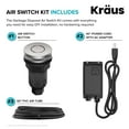 thumbnail image 4 of KRAUS Garbage Disposal Air Switch Kit in Spot-Free Stainless Steel with Flat-Top Push Button, AC Adapter, Power Cord, and Air Tube Included, 4 of 13