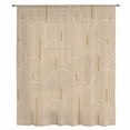 thumbnail image 2 of Khaki Boho Sheer Curtains 54 Inches Long, Middle Century Modern Abstract Art Light Filering Curtains, Breathable Simi Curtain Privacy Drapes for Kitchen Bathroom Lightweight Small Window Treatment, 2 of 9