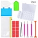 thumbnail image 1 of Herramientas de pintura de bricolaje de cristal al azar de colores, caja de almacenamiento de 28 muelas, bandeja de cristal, kit de bolígrafos de pintura 20 Piezas kenally HA6057-00B, 1 of 6