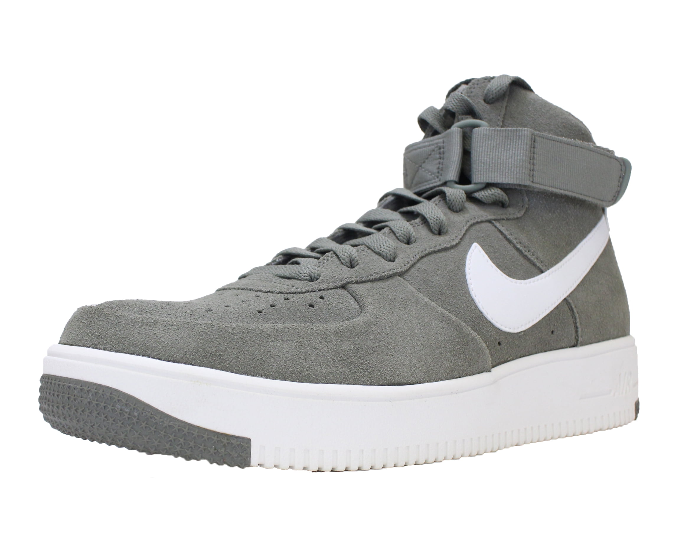 NIKE AIR FORCE 1 ULTRAFORCE HIGH SUEDE SZ 8.5 DARK STUCCO GREY WHITE 880854 003 NIKE AIR FORCE 1 ULTRAFORCE HIGH SUEDE SZ 8.5 DARK STUCCO GREY WHITE 880854 003
