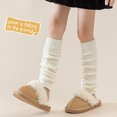 thumbnail image 5 of YTDSCS Kids Toddlers Girls Knitted Wool Leg Warmers Solid Color Knee High Socks Fall Winter Warm Princess Socks for Girls 1 Pairs 3-12T, 5 of 7