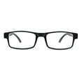 thumbnail image 2 of Mens Classic Rectangle Wood Grain Spring Hinge Arm Plastic Reading Glasses Slate +2.25, 2 of 4