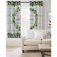 thumbnail image 2 of Spring Eucalyptus Leaves Kitchen Curtains Farmhouse Botanical Gray Wood Cafe Short Curtains for Bathroom Blackout Window Curtain Small Window Treatment Drapes for Bedroom Living Room 42"x45"x2, 2 of 9