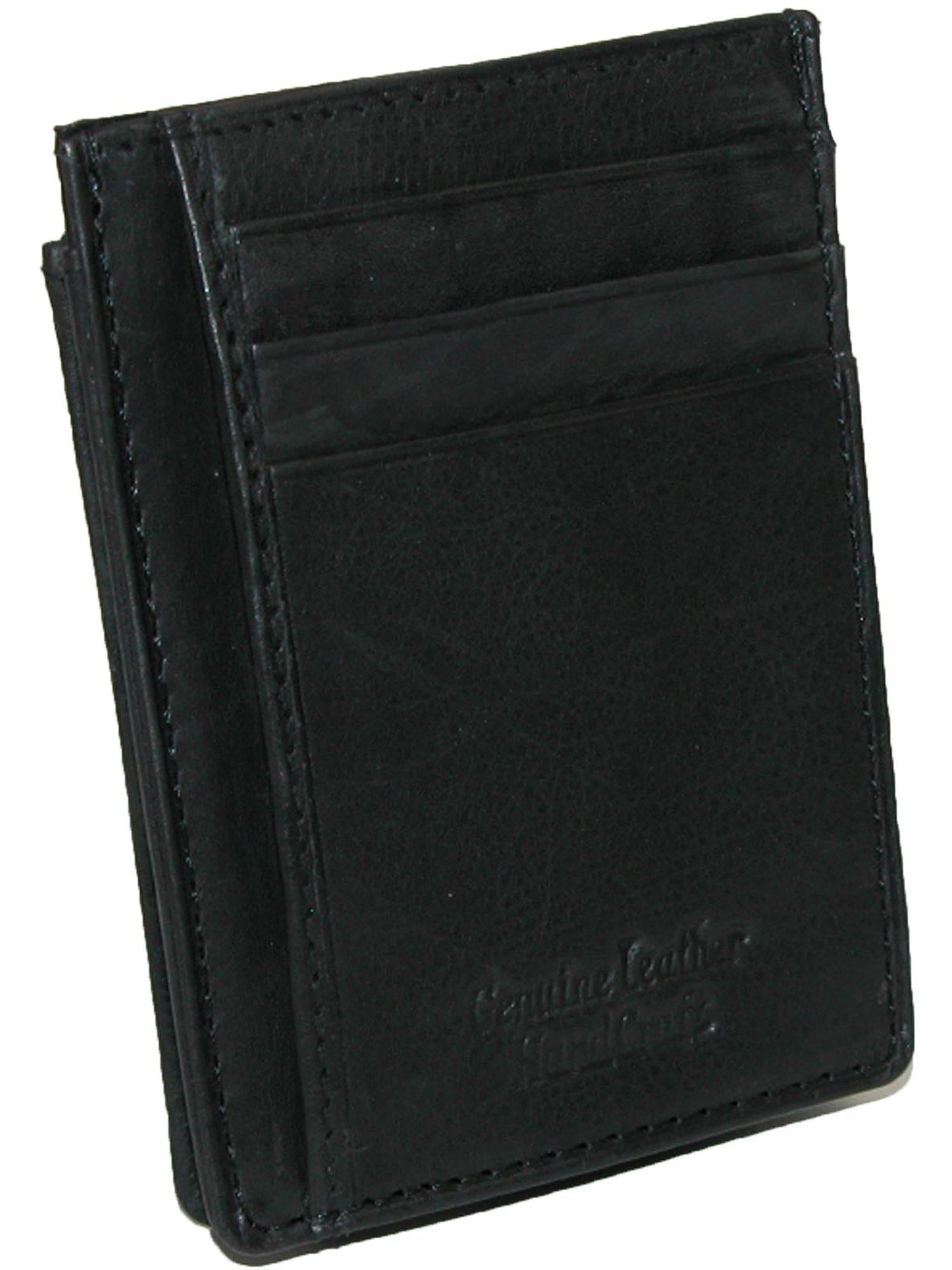 Black AfterGen Unisex Adult Rockefeller Card holder Wallet Saffiano Leather Slim Thin Minimalist