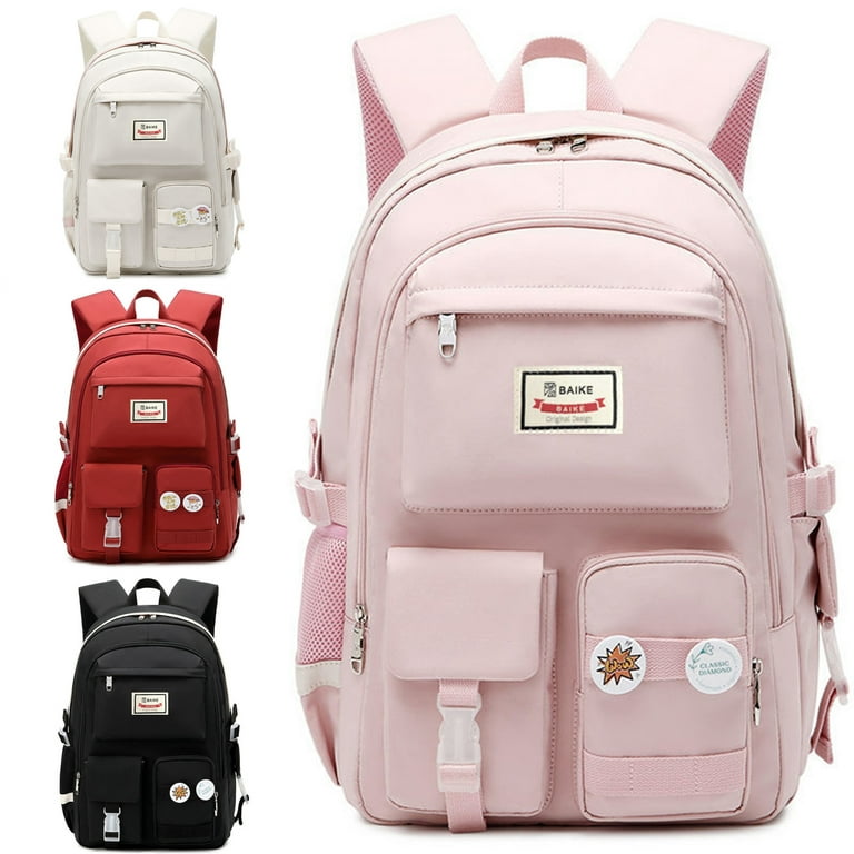 Waterproof Backpack Women Kawaii Backpacks for Teenager Girl Laptop Backpack Cute Student School Bags, Kids Unisex, Size: 1 Pack, Pink