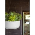 thumbnail image 5 of Veradek Mason Series Hanging Kona Bowl 14" Plastic-Stone Planter - White, 5 of 8