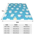 thumbnail image 5 of Bingfone Cute Healthy Teeth Print Flannel Fleece Blanket Throw Blanket For Bed,Sofa,Couch,Travel,Camping(80"X60"), 5 of 9