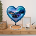 thumbnail image 6 of MUKTIVE Car Decorative Urns for Human, Mountain Burial Adult Urn for Ashes Male & Female Remains, Northern Light Cremation Urns for Dad, Blue Urn for Ashes for Burial, 8 Inch, 6 of 7