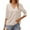 Beige, variant on Summer Solid Color Women V-neck Casual T-shirt Half Sleeve Simple Tops