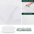 thumbnail image 4 of Subrtex Bed Sheets Twin XL Size, 3 Piece Sheet Set, Fitted Sheet and Pillowcase, Twin XL Sheets Deep Pocket, Super Soft Breathable Cooling Sheets, White, 4 of 6