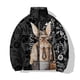 thumbnail image 5 of Chaquetas de algodón con estampado de conejo personalizado y lindo para hombre, ropa moderna y cómoda para hombre, parkas deportivas de ocio para hombre, 5 of 5