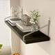 thumbnail image 5 of Estante de Madera de Pared Sin Taladro Hlh251225001 | Instalación Sin Taladros | Adhesivo Resistente | Soporte Triangular Resistente de 40 X 15 Cm con Capacidad para 13,6 Kg | Organizador para Mesita, 5 of 6