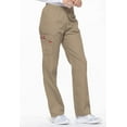 thumbnail image 6 of Dickies EDS Signature Scrubs Pant for Women Natural Rise Tapered Leg Pull-On 86106, XL, Dark Khaki, 6 of 7