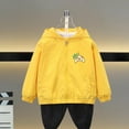 thumbnail image 5 of CYRBOKO Boys' Jeckets, Zip up 2025 Lightweight Long Sleeve Hooded Outerwear Yellow Size 6 T, 5 of 6