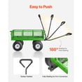 thumbnail image 6 of KFFKFF 680 Lbs Steel Garden Cart with Wheels, Durable Outdoor Utility Wagon with 10" Tires, Removable Mesh Sides, and 180° Rotating Handle, 6 of 9