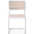 thumbnail image 4 of Meridian Furniture Kano Dining Chair, White Powder Coated Metal and Rattan/Cane (Set of 2), 4 of 7