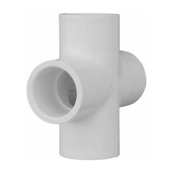 Charlotte Pipe PVC 02410  1000HA Schedule 40 PVC Cross, White, 1-1/4 In. - Quantity 25
