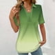 thumbnail image 1 of Fiudx Ropa de Mujer Blusas con Estampado Degradado para Mujer, Camiseta de Manga Corta, Top con Cuello Vuelto, 1 of 5