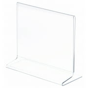 Plymor Clear Acrylic Sign Display / Literature Holder (Side-Load), 7" W x 5.5" H (2 Pack)
