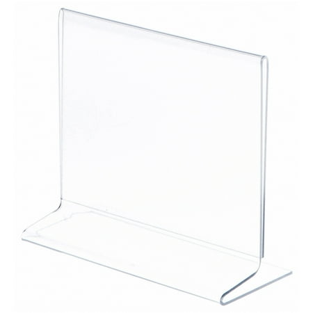 Plymor Clear Acrylic Sign Display / Literature Holder (Side-Load), 7" W x 5.5" H (3 Pack)