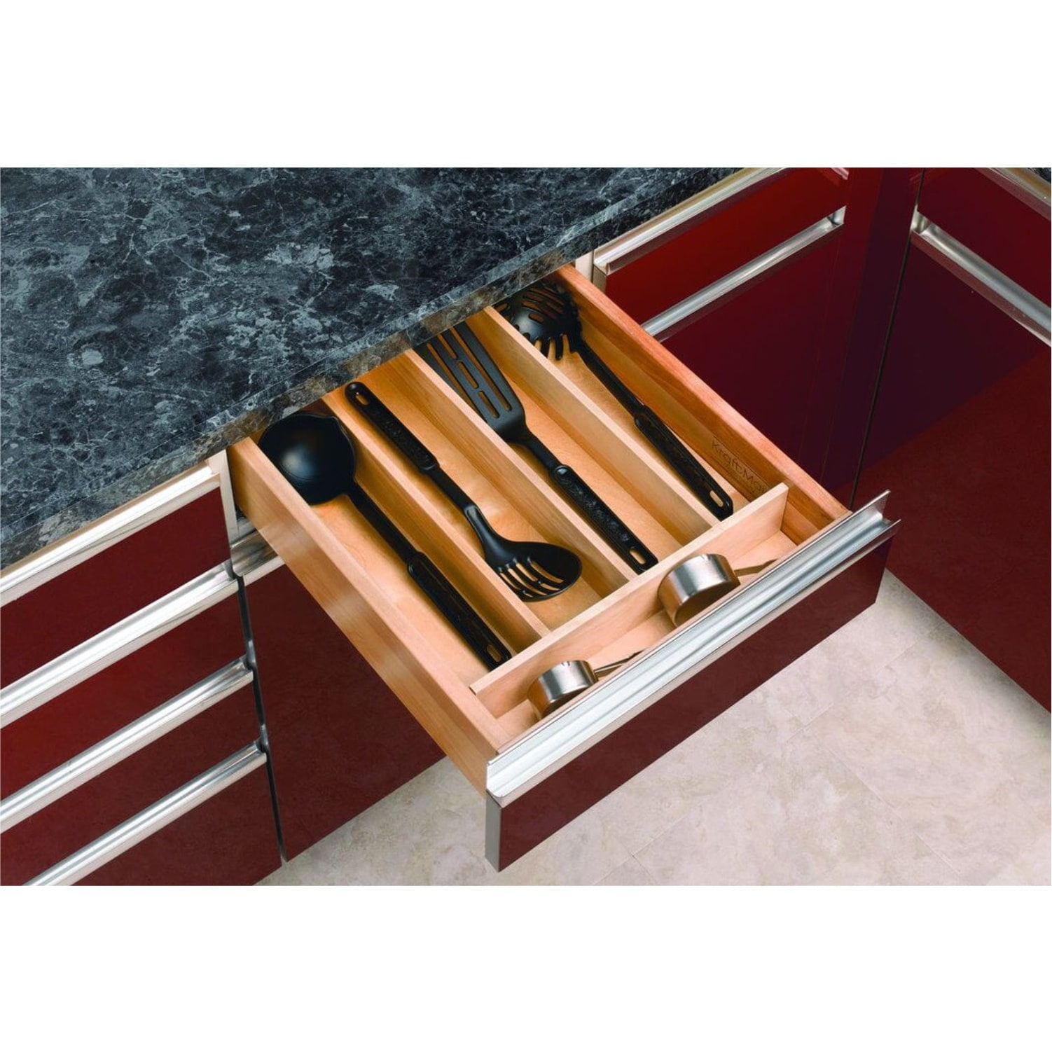 Rev-A-Shelf  Maple Hardwood Cut-to-size Kitchen Utensil Separator/Organizer Drawer Insert
