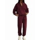 thumbnail image 2 of Conjunto Deportivo de 2 Piezas para Mujer: Sudadera de con Media Cremallera y Pantalón de Chándal Vino Tinto XXL, 2 of 8