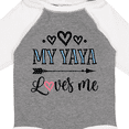 thumbnail image 4 of Inktastic My Yaya Loves Me Grandchild Girls Long Sleeve Baby Bodysuit, 4 of 5