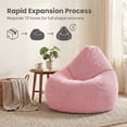 thumbnail image 6 of Giantex Bean Bag Chair, Accent Lazy Sofa, Comfy Floor Lounger for Living Room, Pink, 6 of 9