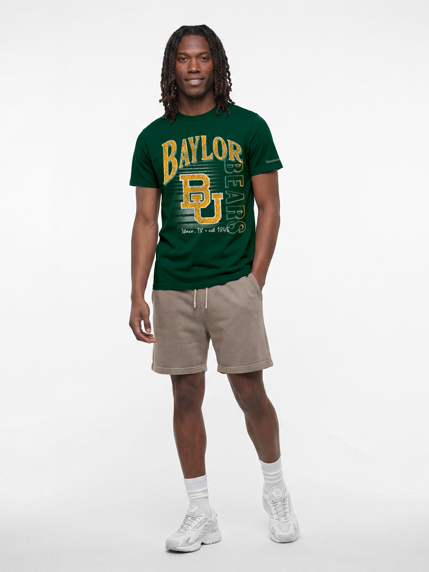 Baylor Bears Reebok Mens Crew Neck Short Sleeve T-Shirt