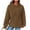 Brown, variant on Pxxlle Waffle Knit Hoodie for Women Oversized Long Sleeve Hooded Pullover Tops Solid Color Drawstring Sweatshirts with Pockets Hot Pink XXL