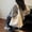 White, variant on Crossbody Bag for Women with Vintage Rivet Details, Large Capacity Vertical Square Suede Bag with Magnetic Closure for Daily Commute and Retro Style Outfits