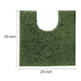 thumbnail image 4 of Tripumer Chenille U-Shaped Mat Toilet Counter Rug 20 x 20 inch Bathroom Rug Bathroom Mat Extra Soft Bathroom Rugs Bathroom Water Absorbent Machine Washable Olive Green, 4 of 6