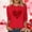 Red, variant on Dasayo Valentine's Day Ladies Tops Black 3/4 Sleeve Cute Blouses Heart Comfortable Spring Tops Women T Shirts L