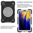 thumbnail image 4 of Dteck with Shoulder Strap Case for Samsung Galaxy Tab A7 Lite 8.7-inch SM-T220 T225 (2021),360 Degree Rotation Shockproof Armor Rubber 3-Layers Protection Case Hybrid Kickstand Cover,Black+Gray, 4 of 9