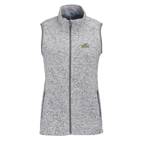 Women's Heather Gray Toledo Rockets Summit Fleece Full Zip Sweater Vest
