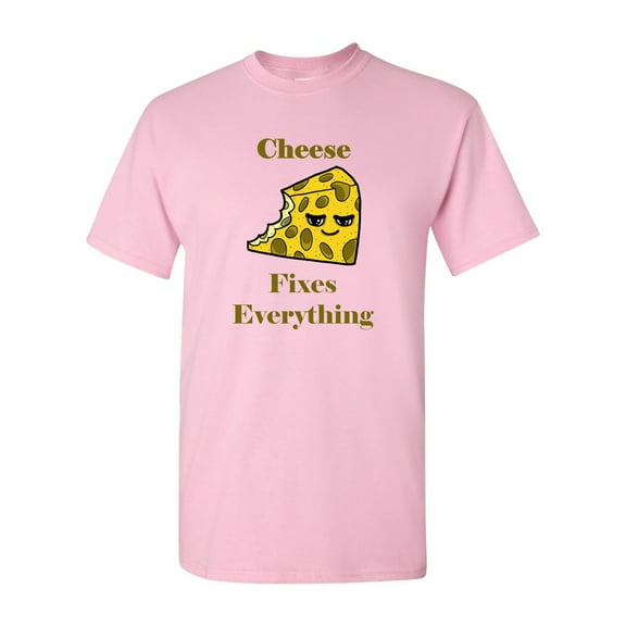 Cheese Fixes Everything Adult DT T-Shirts Tee