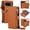 Brown, variant on TECH CIRCLE Detachable Zipper Wallet Case for Google Pixel 10 Pro XL,Magnetic Leather Case Card Slots Case Compatible with Mag Safe Kickstand Removable Cover with Wrist/Shoulder Strap,Black