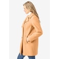 thumbnail image 3 of Woman Within Plus Size Wool-Blend Double-Breasted Peacoat, 3 of 6