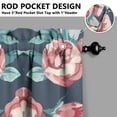 thumbnail image 5 of Pioneer Kitchen Curtains and Valance Set 36 Inch Tier Vintage Rose 3 Pieces Set Dining Room Small Curtain Drapes Cafe Curtains Valance for Home Decor Rod Pocket, 5 of 6
